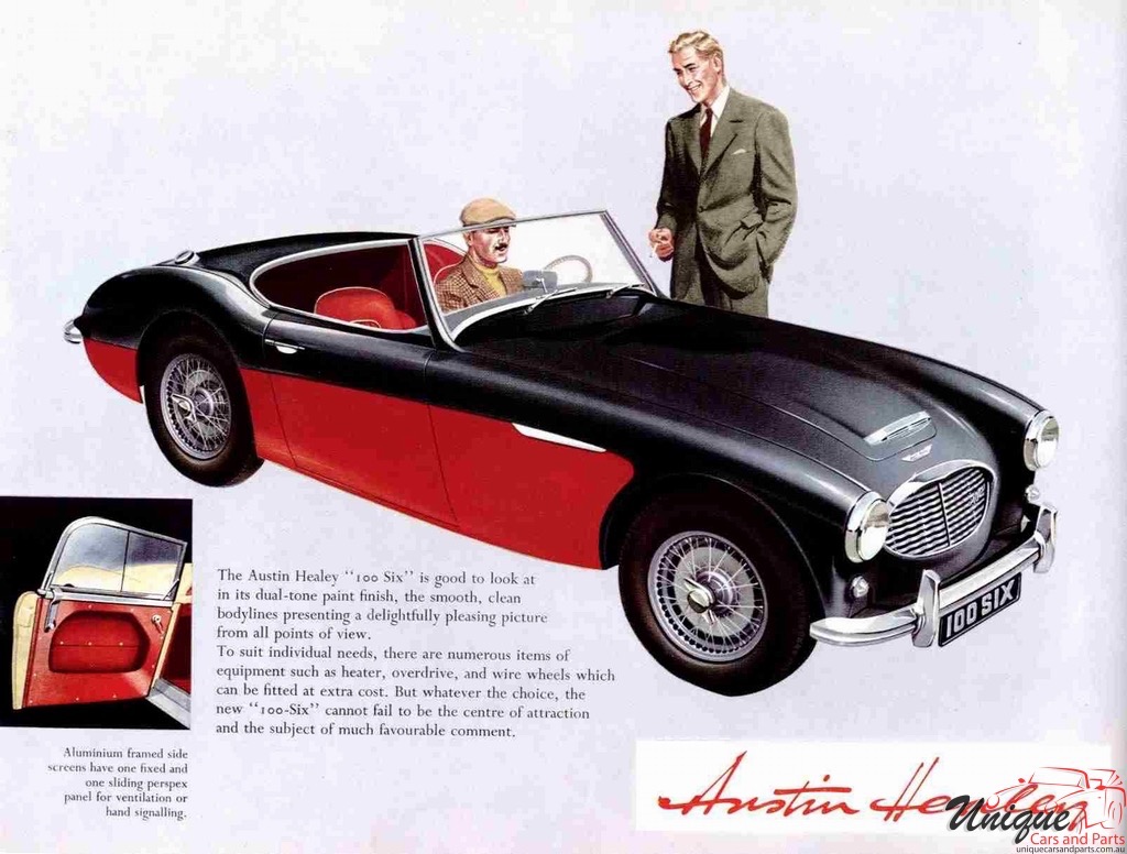 1958 Austin Healey 100 Six Brochure Page 3